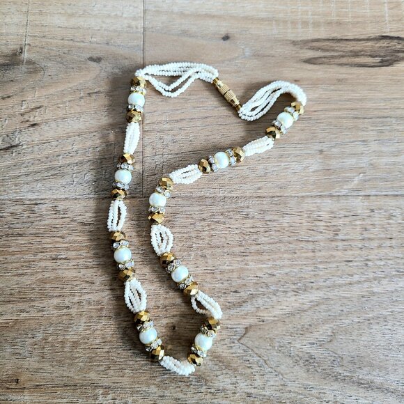 Vintage 1950s necklace/choker with seed pearls. - Picture 6 of 9